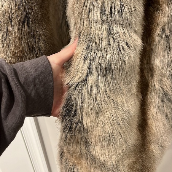 Burning Torch X Barneys New York Co Op Faux Fur Silk Coat M - Picture 7 of 9